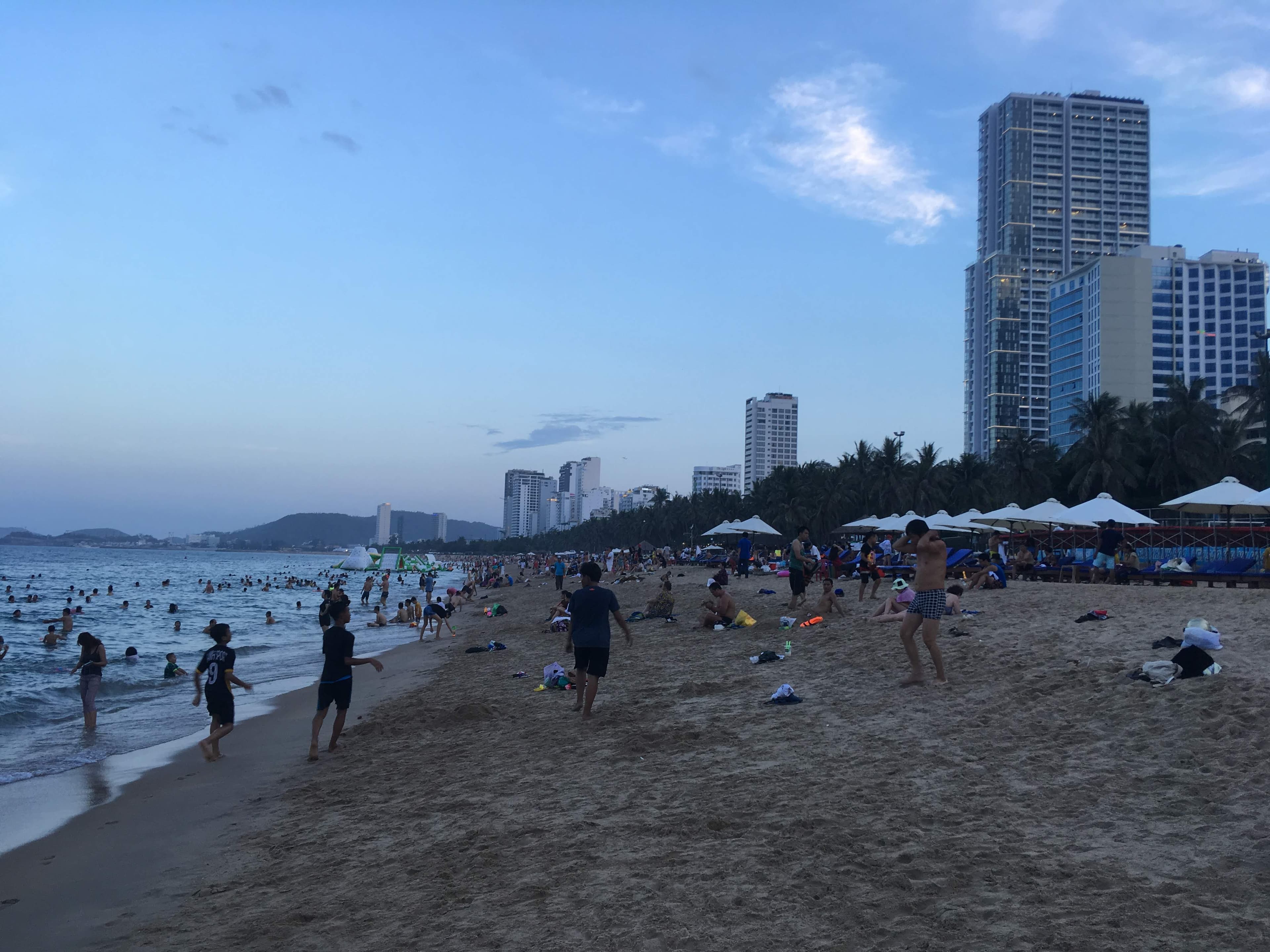 Nha Trang city beach in July 2018