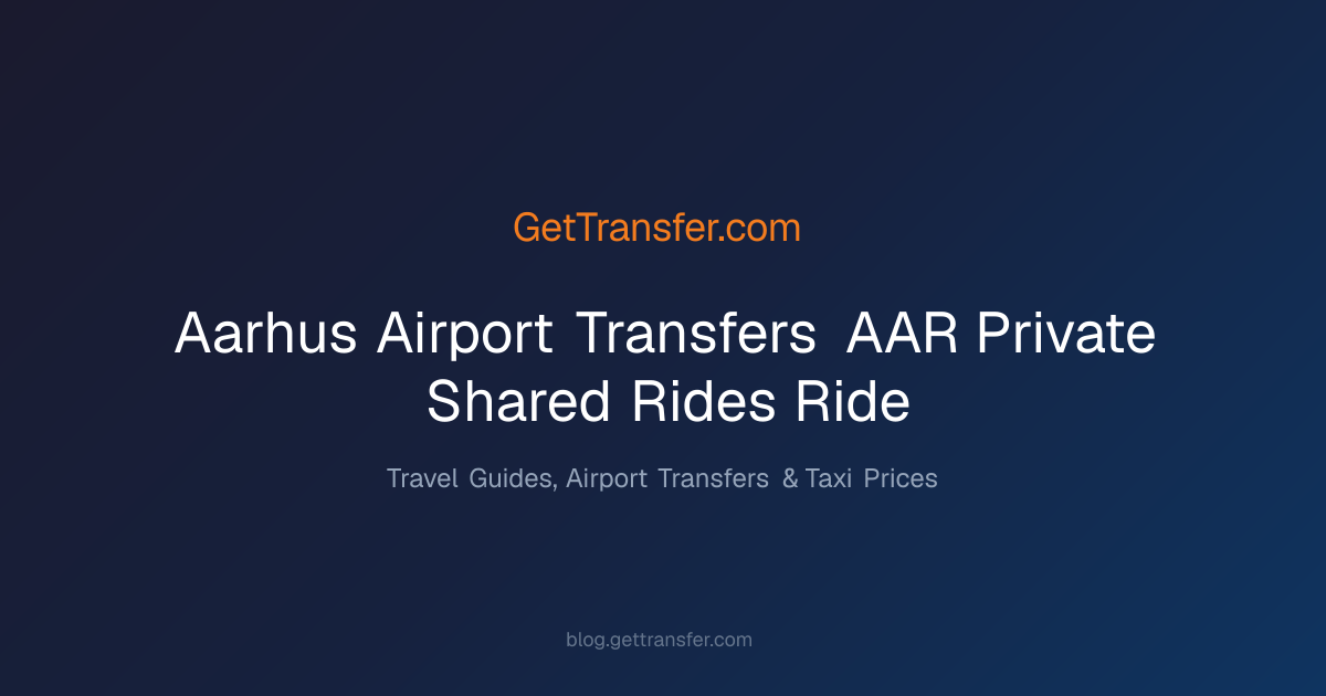 Aarhus Airport Transfers AAR - Private & Shared Rides - Ride