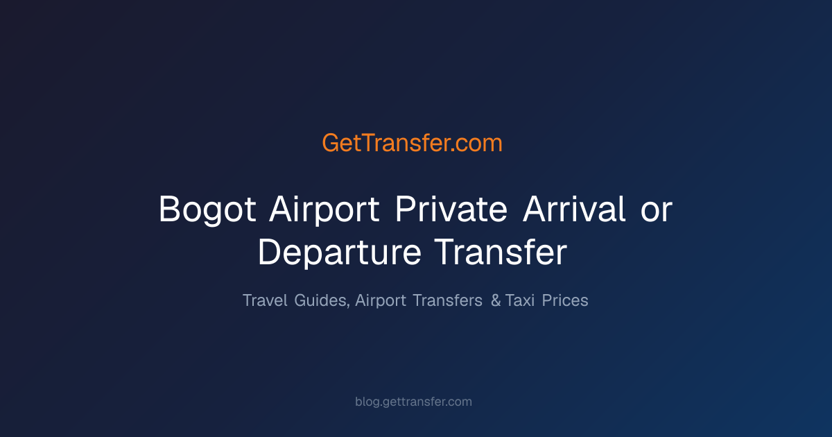 Bogotá Airport Private Arrival or Departure Transfer