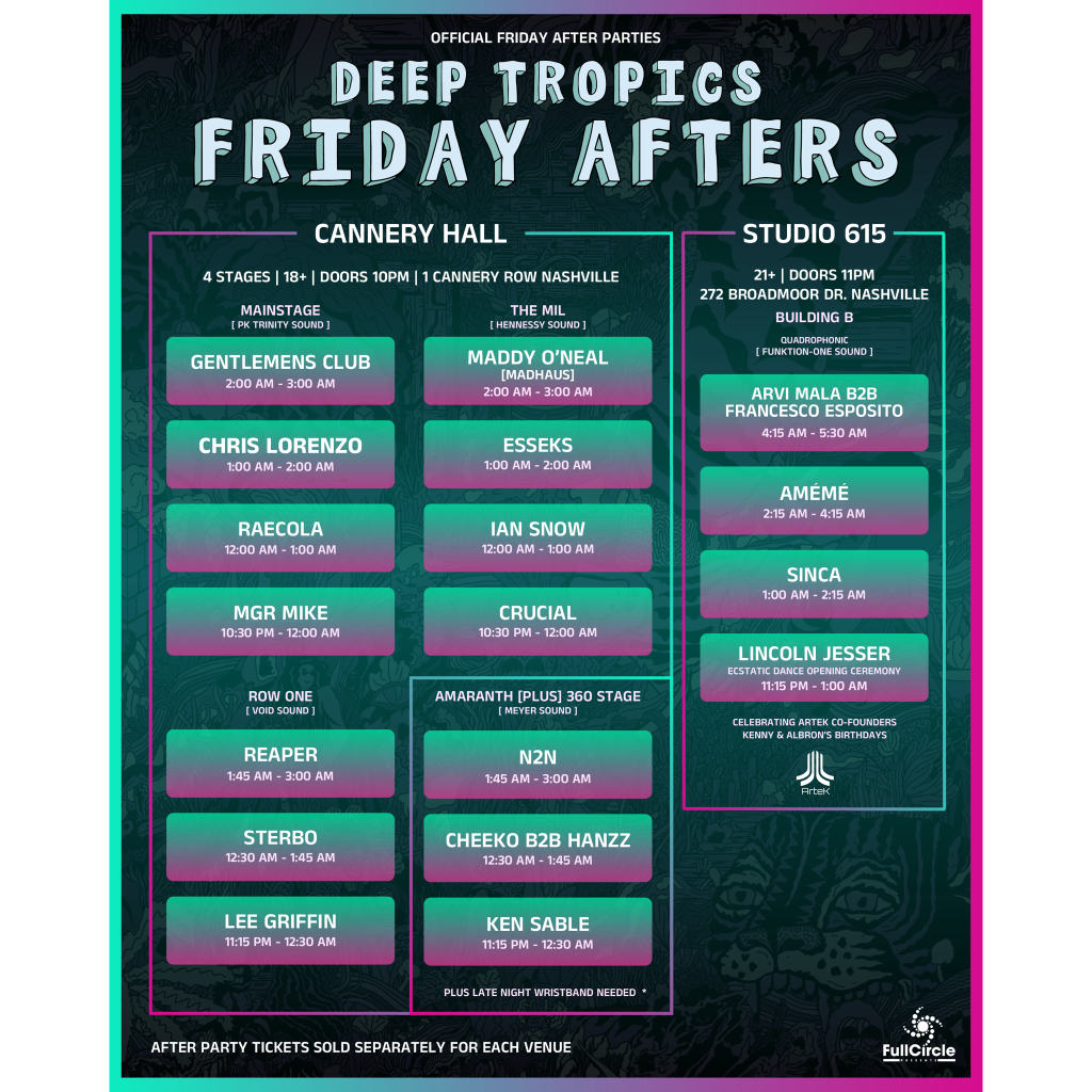 Aufregende After-Partys des Deep Tropics Music Festivals in Nashville