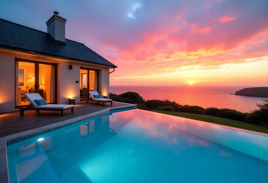 Explore Polurrian on the Lizard: A Four-Bedroom Holiday Home with Private Pool and Breathtaking Coastal Views