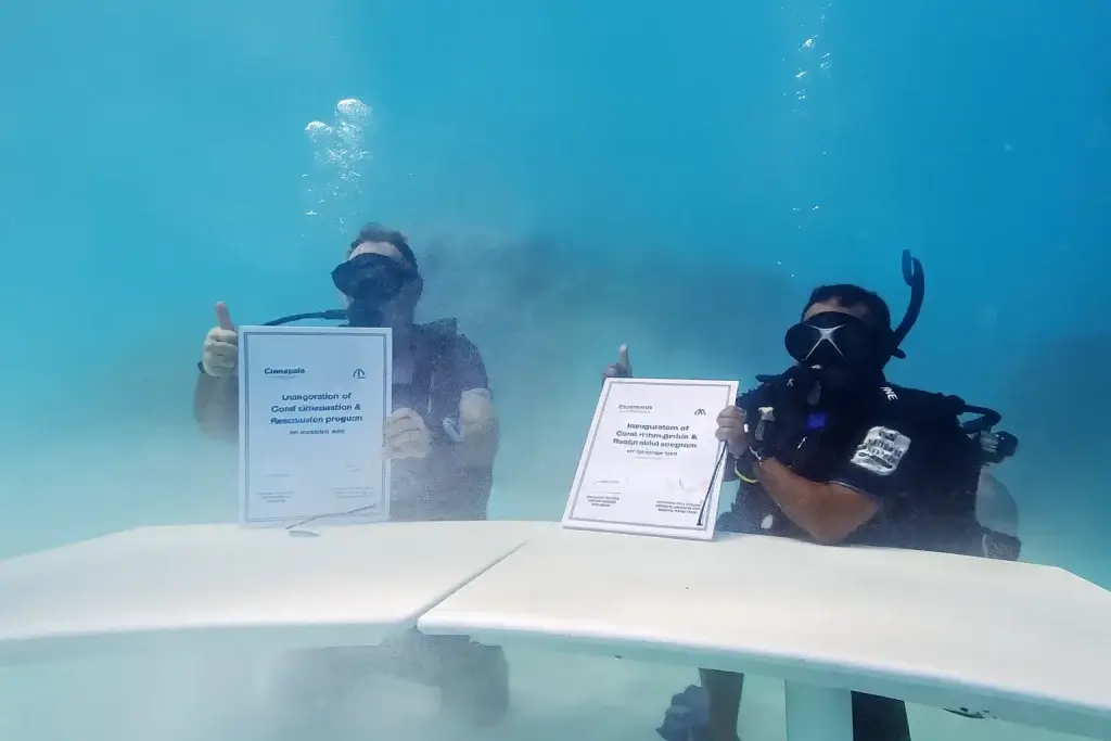 How CROSSROADS Maldives and Maldives Islamic Bank Joined Forces for Coral Reef Restoration in Maldivian Waters