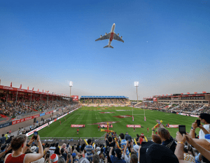 A380 Spectacle Over Emirates Dubai 7s Honors 54th Eid Al Etihad Celebration